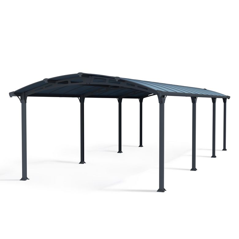 Carport ARCADIA aluminium gris anthracite RAL 7016 H.242x l.359x p.863 LDD Main Image
