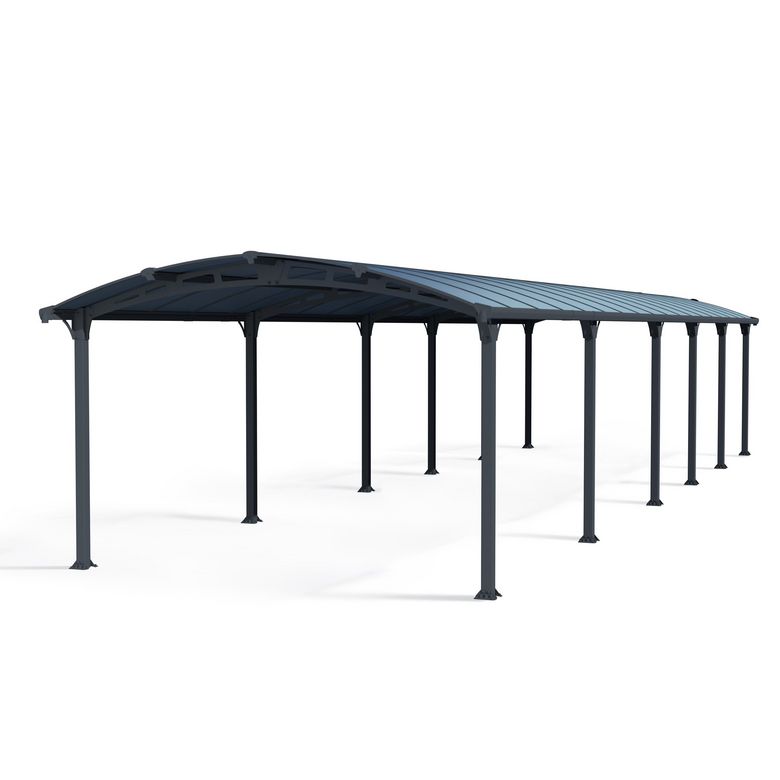 Carport ARCADIA aluminium gris anthracite RAL 7016 H.242x l.359x p.1290 LDD Main Image