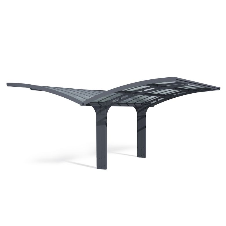Carport mural ARIZONA aluminium gris anthracite RAL 7016 H.274x p.495x L.578 LDD Main Image