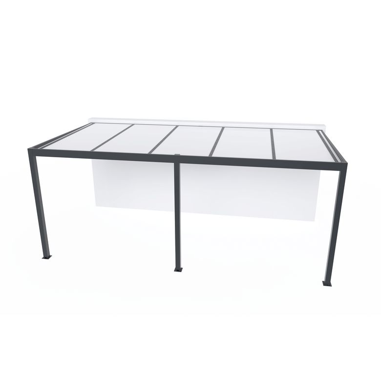 Carport mural CELTINA aluminium gris anthracite RAL 7016 H.251x p.314x L.613 LDD Main Image