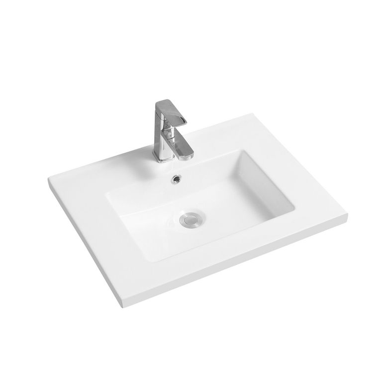 Plan YTRAC céramique blanc 1 vasque centrée L.60 Main Image