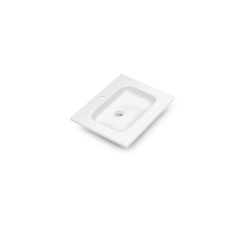 Plan vasque simple 60 cm résine minérale INFINY