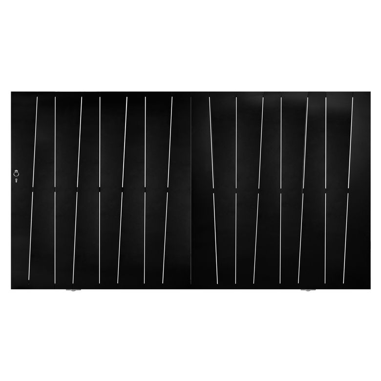 Portail coulissant VERDALLE acier galvanisé noir RAL 9005 H.150 x l.300 Main Image