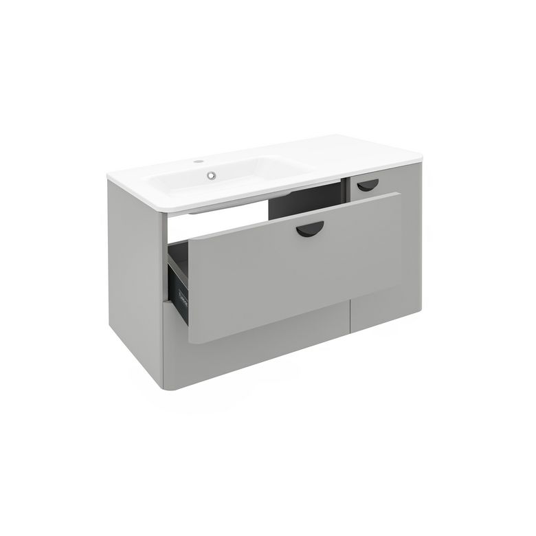 Meuble sous-vasque 90 cm 1 porte 2 tiroirs FRIDA