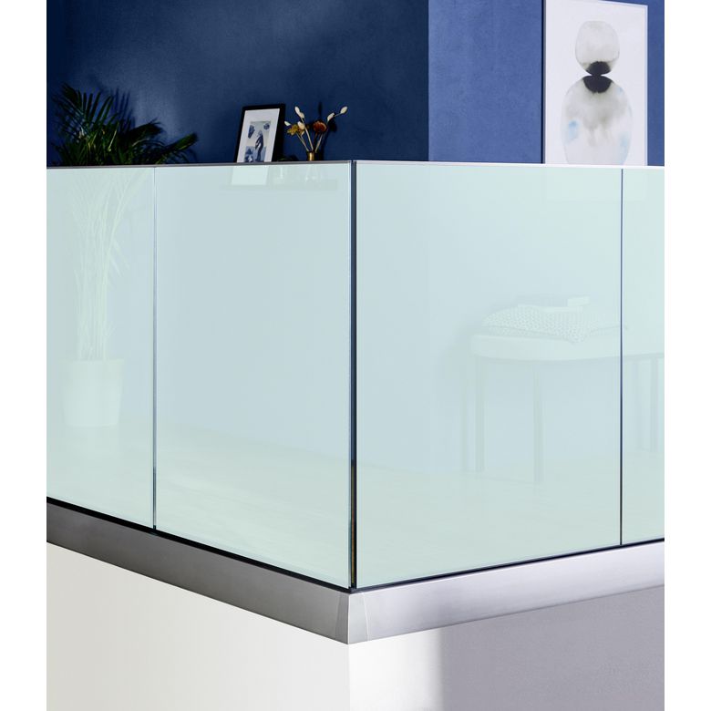 Balustrade Claire en verre blanc mat, pour int/ext. hors bord de mer (en ML) Main Image
