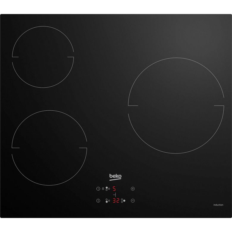 Table de cuisson induction noir 3 foyers Beko HII63400MT Main Image