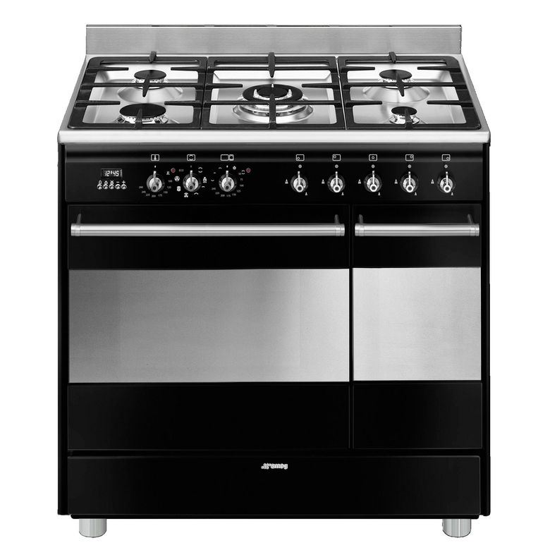 Piano de cuisson gaz noir Smeg SCB92MN8 Main Image