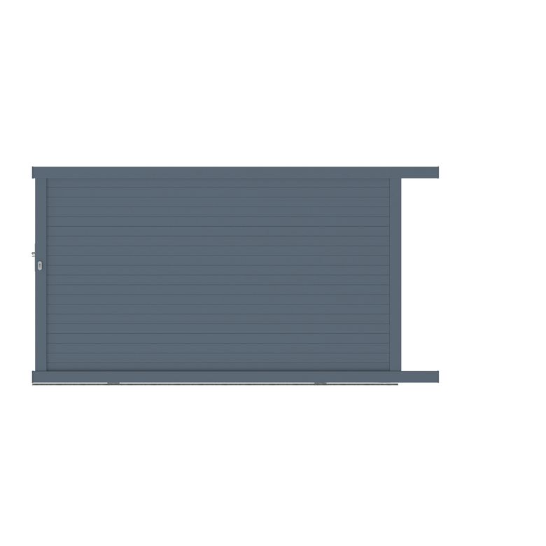 Portail coulissant VENZO aluminium H.175 x l.300 gris anthracite RAL 7016 FS Main Image