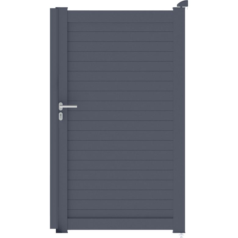 Portillon VENZO aluminium H.180 x l.100 gris anthracite RAL 7016 FS Main Image