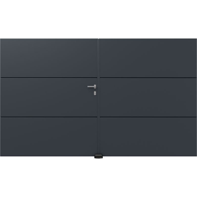 Portail bat VINICIUS aluminium H.180 x l.300 gauche gris anthracite RAL 7016 LDD Main Image