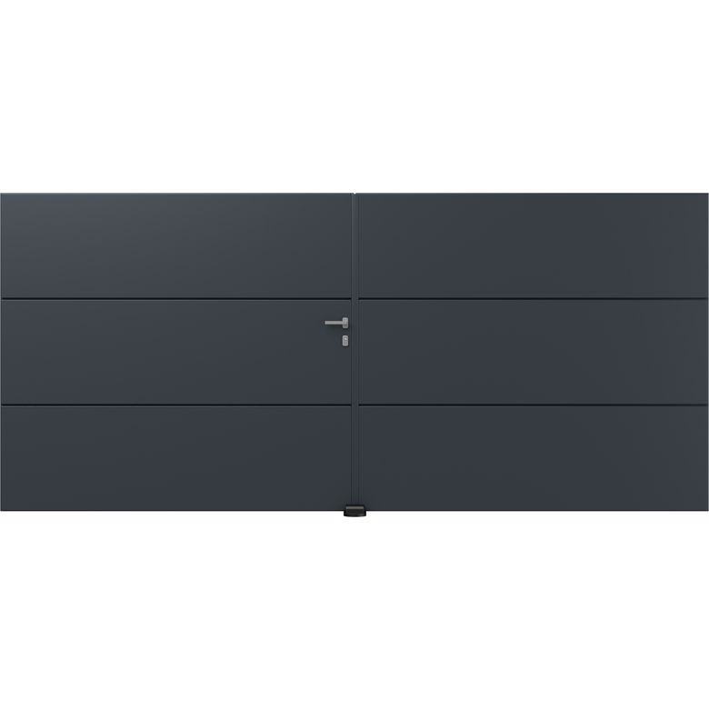 Portail bat VINICIUS aluminium H.180 x l.400 gauche gris anthracite RAL 7016 LDD Main Image