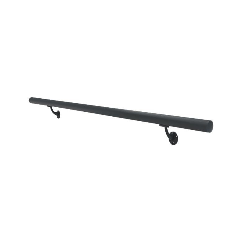 Pack main courante + supports Lisseo aluminium gris sablé 2ml Main Image