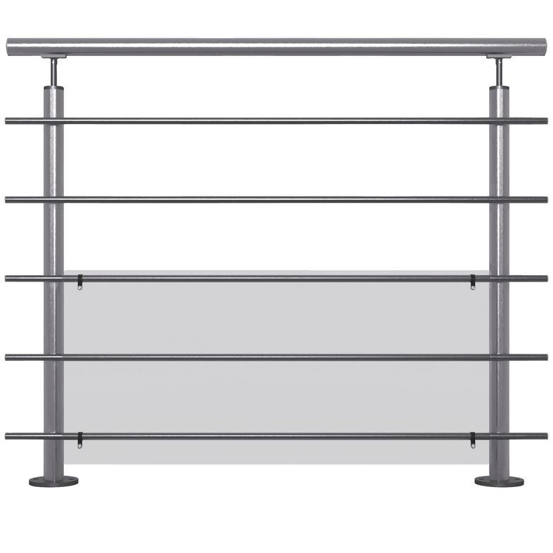 Kit de 4 fixations pour protection basse Lisseo en aluminium | Lapeyre