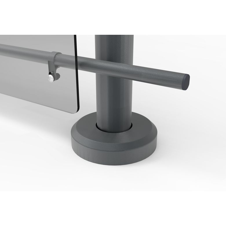 Cache sabot pour balustrade Lisseo en aluminium | Lapeyre