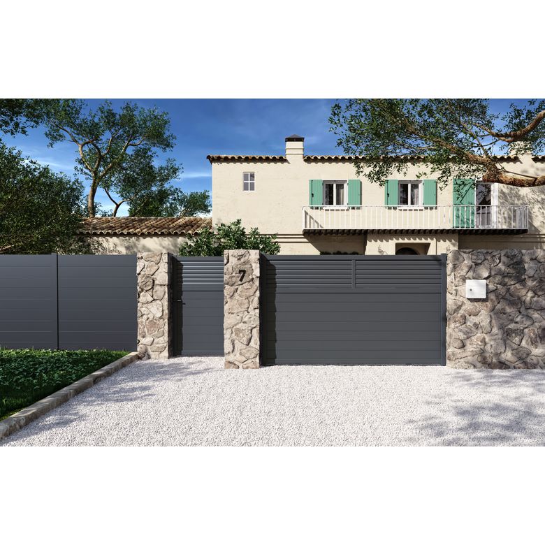 Portail coulissant Aluminium Valmy | Lapeyre
