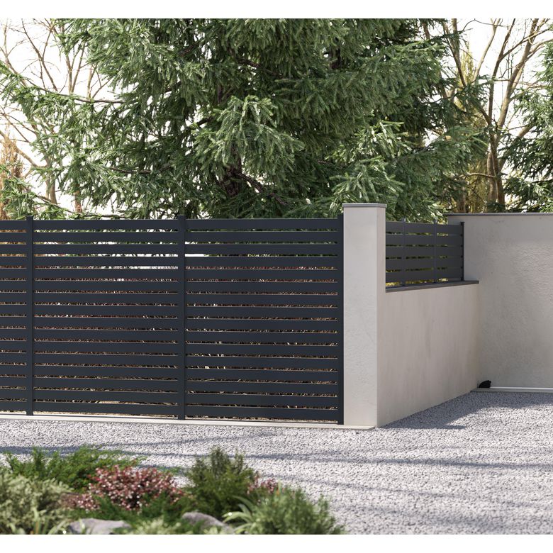 Pack 5 tubes ajouré clôture Valeda aluminium | Lapeyre