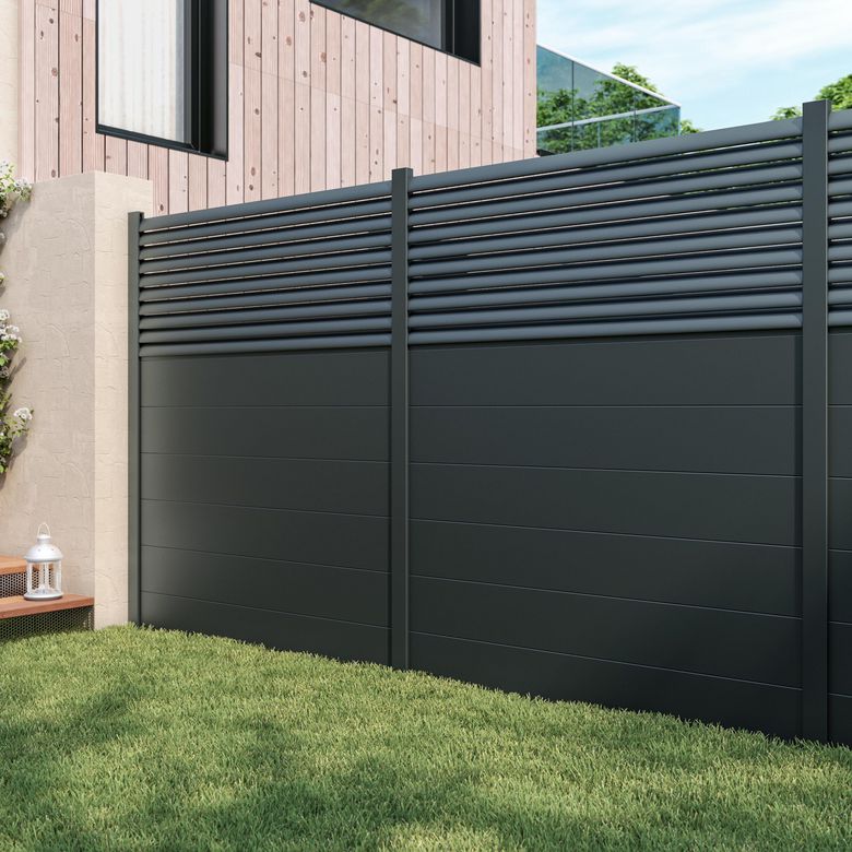 Pack 5 lames persiennée clôture Valeda aluminium | Lapeyre
