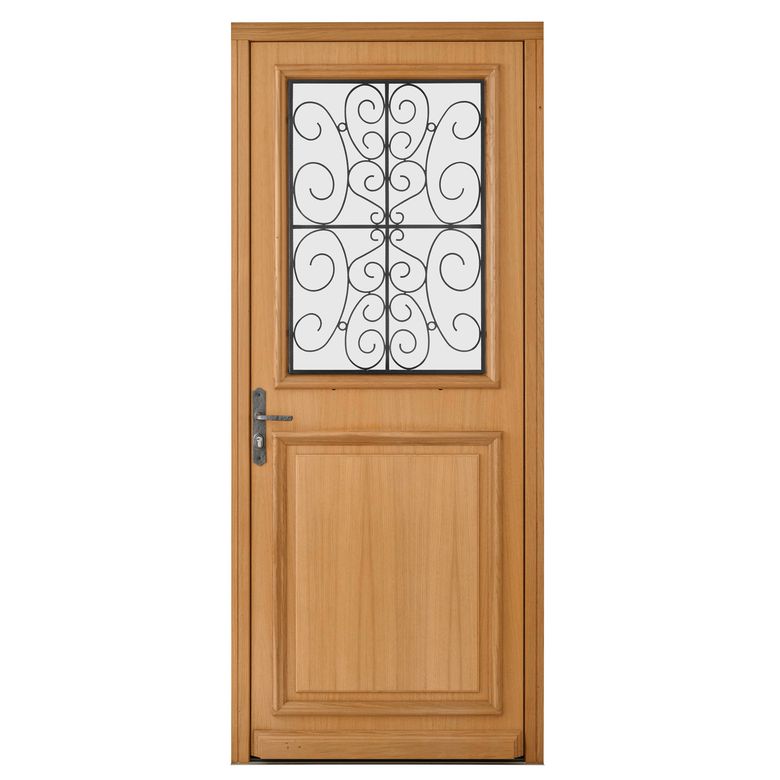 Porte d'entrée*** Chêne ANNE-SOPHIE + barillet 30x35 - H.215 x l.90 gauche Main Image