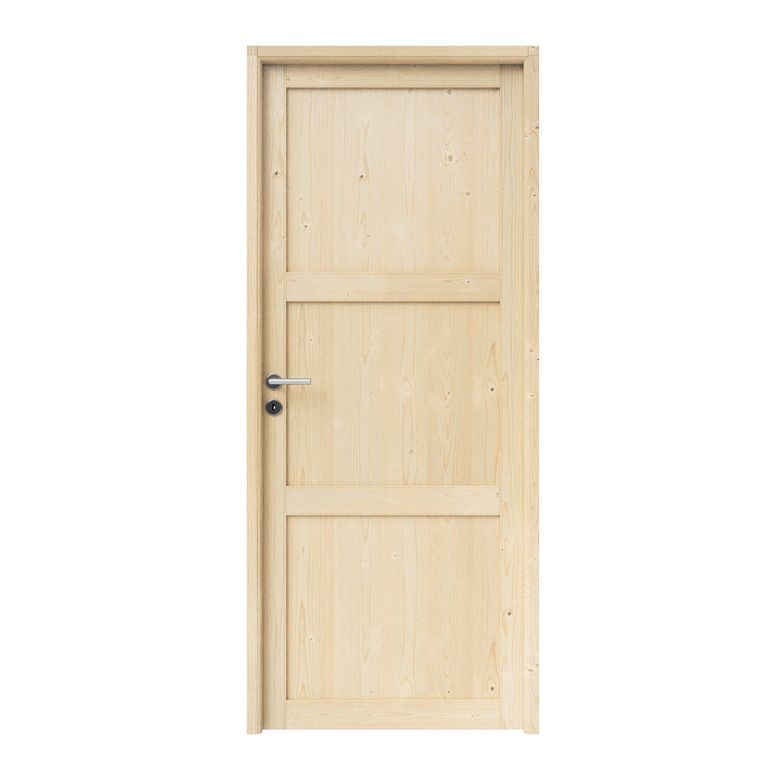 Bloc-porte Sapin ROBIN 3 panneaux huisserie 72 -Lapeyre