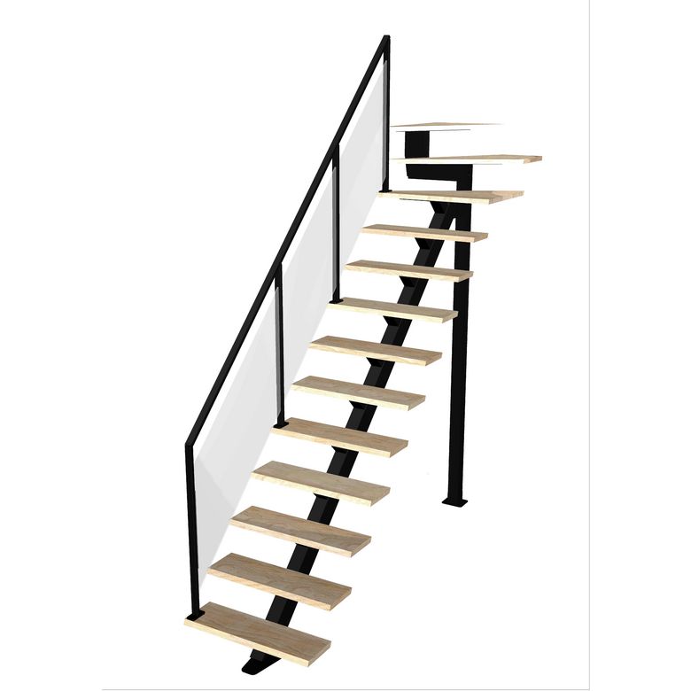 Escalier Elliot quart tournant haut rampe Evence
