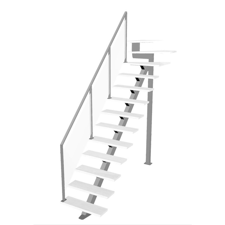 Escalier Elliot quart tournant haut rampe Evence