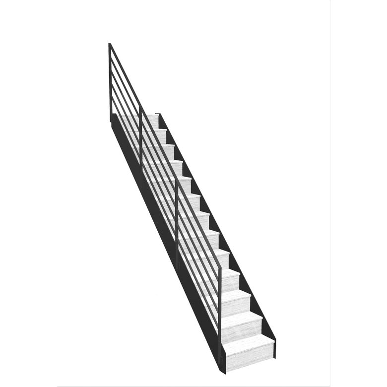 Escalier Esteban droit rampe Fera