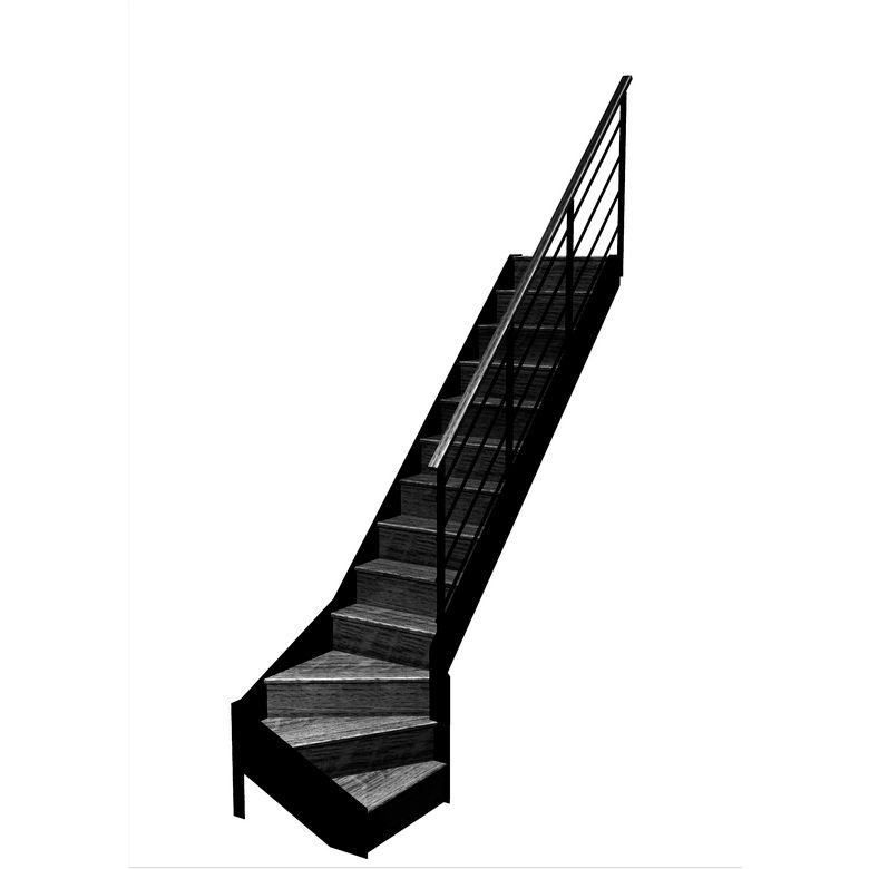 Escalier Esteban quart tournant bas rampe Eva