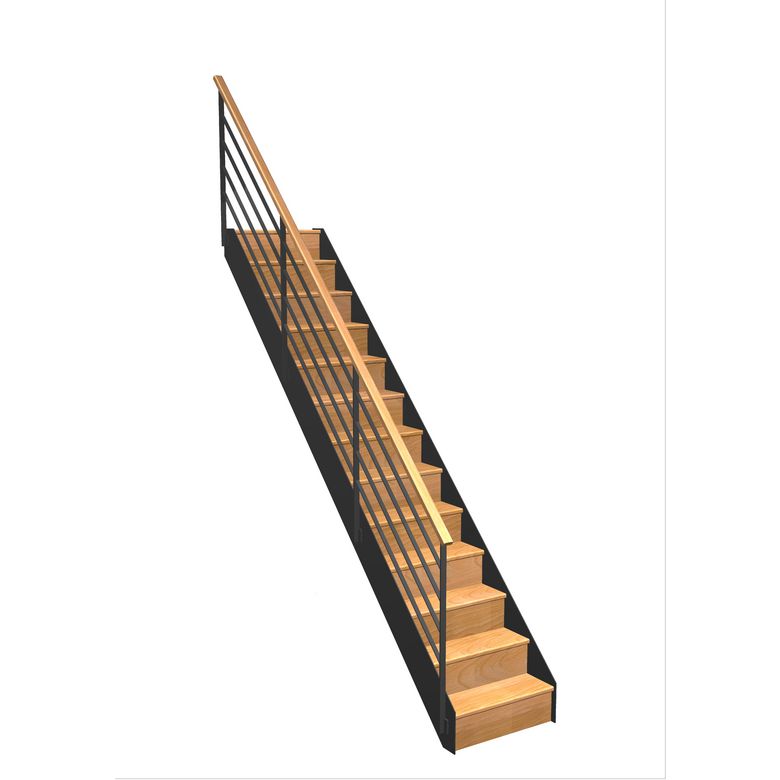 Escalier Esteban Droit Hêtre Fera bois  h.274 R.271 Gauche Main Image