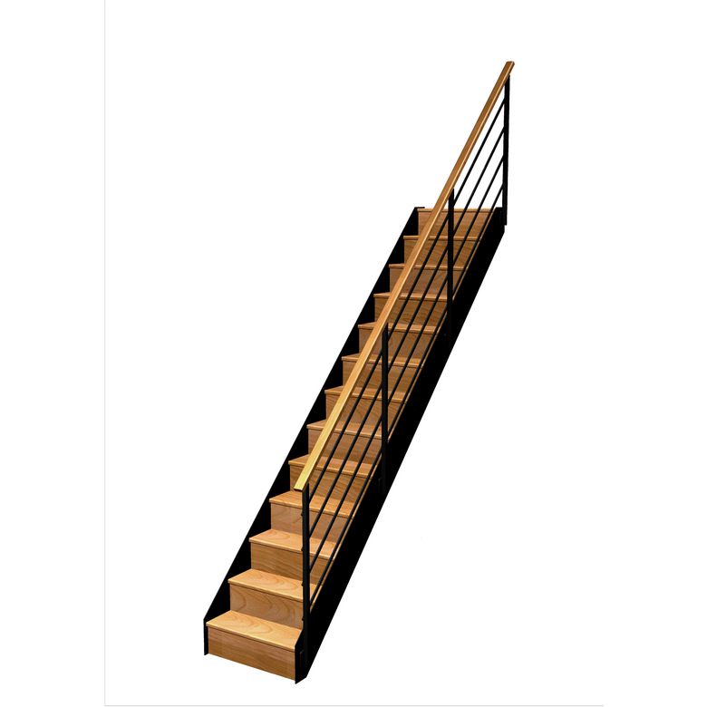 Escalier Esteban Droit Hêtre Eva Moyen h.274 R.271 droite Main Image