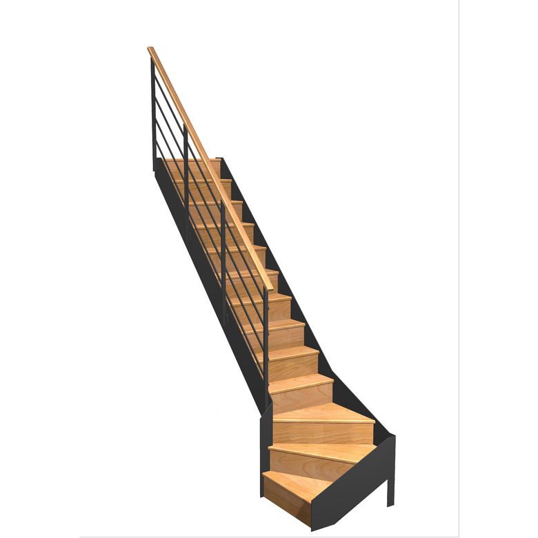 Escalier Esteban quart tournant bas rampe Eva