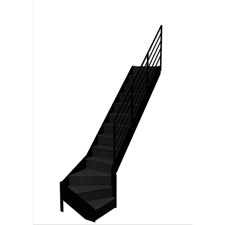 Escalier Esteban quart tournant bas rampe Fera