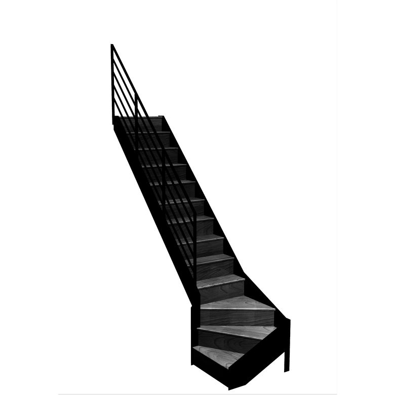Escalier Esteban quart tournant bas rampe Fera