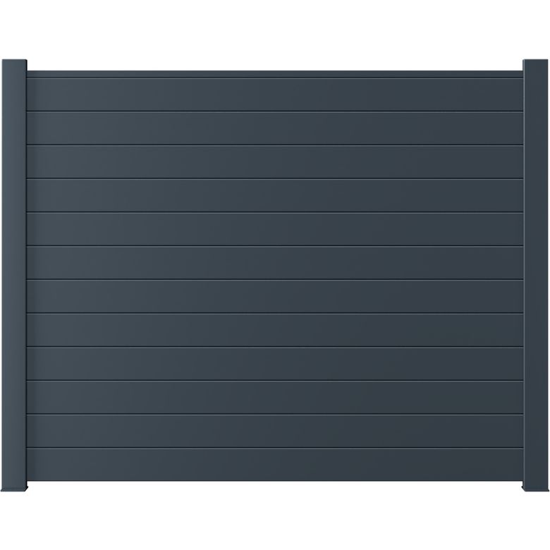 Pack 3 lames fines pleines clôture Valeda aluminium | Lapeyre