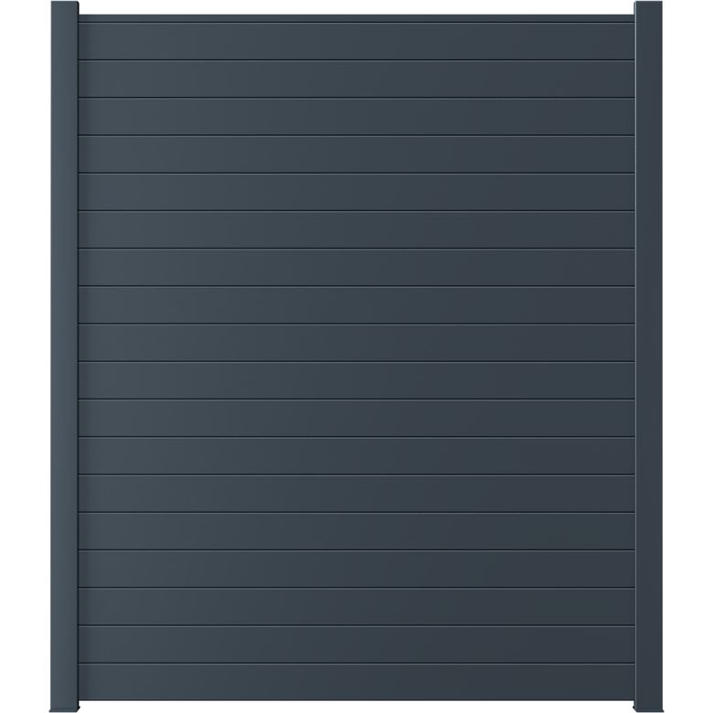 Pack 3 lames fines pleines clôture Valeda aluminium