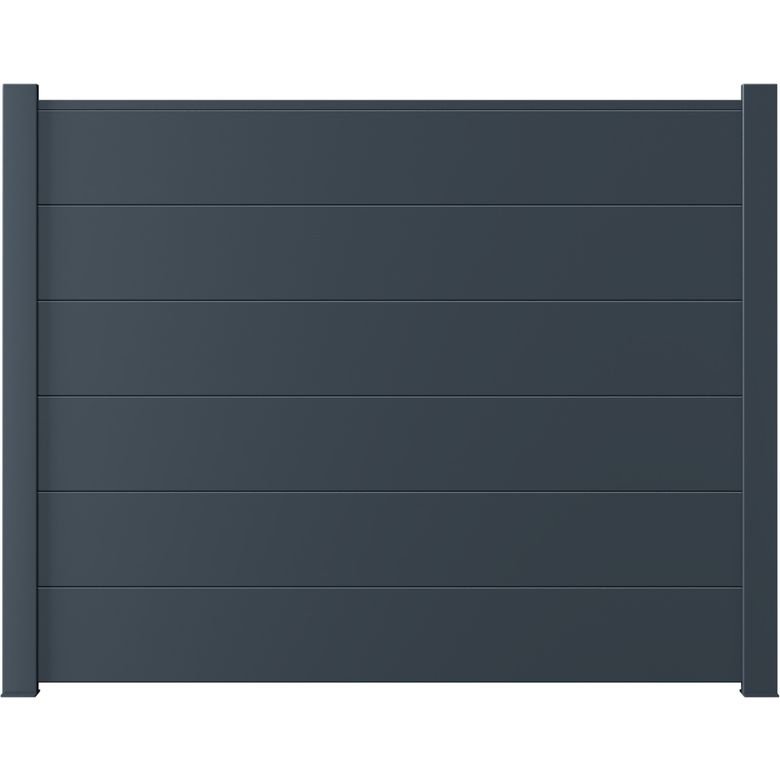Pack 3 lames fines pleines clôture Valeda aluminium | Lapeyre