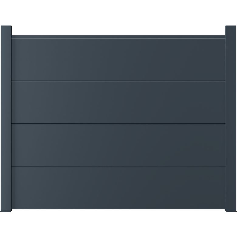 Pack 2 lames larges pleines clôture Valeda aluminium | Lapeyre