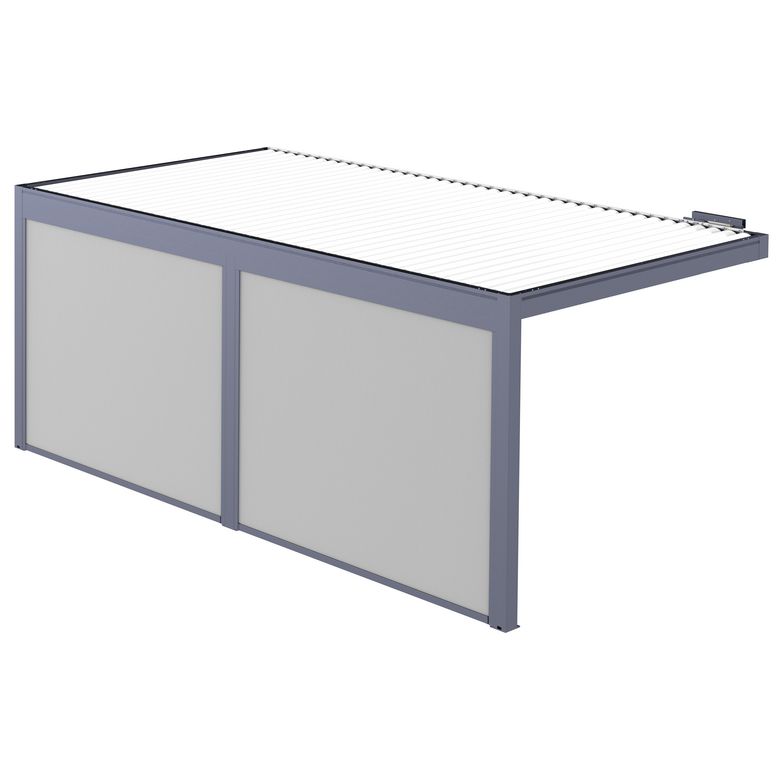 Store façade zip en toile gris galet pour pergola ATHENAIS gris l.600 Main Image