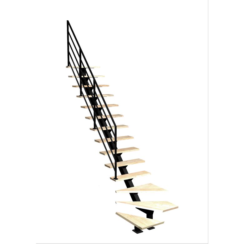 Escalier Elliot quart tournant bas rampe Fera