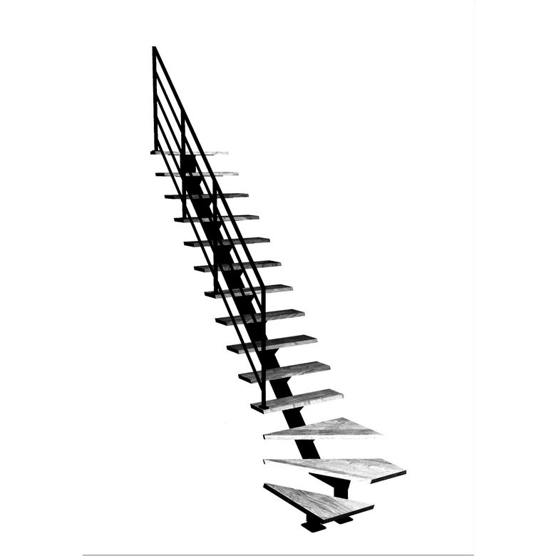 Escalier Elliot quart tournant bas rampe Fera