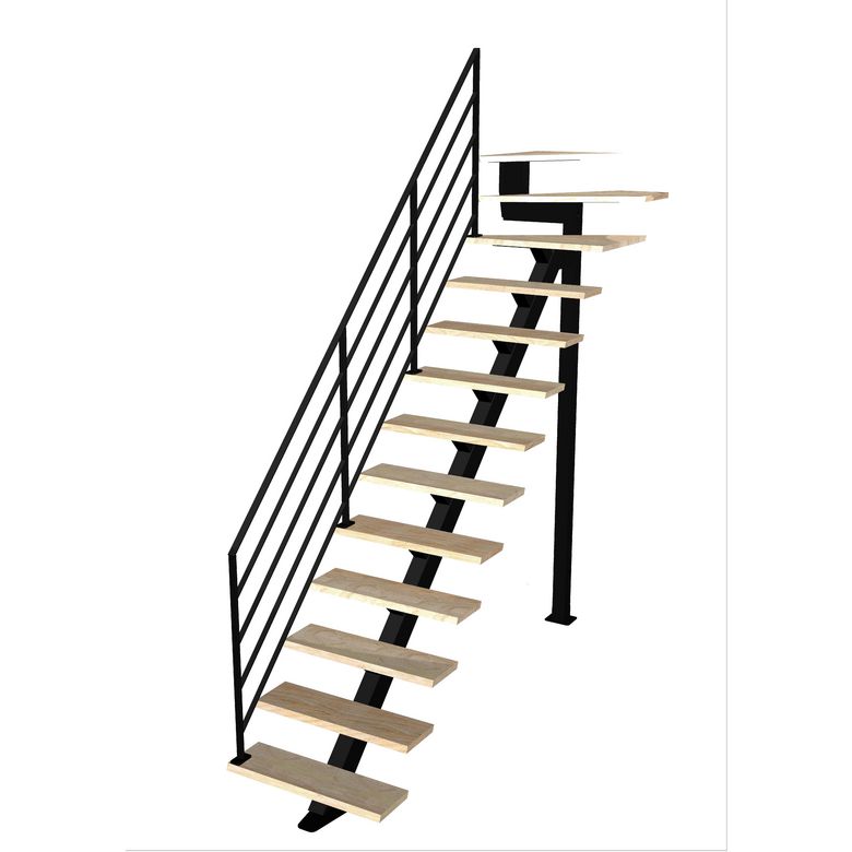 Escalier Elliot quart tournant haut rampe Fera