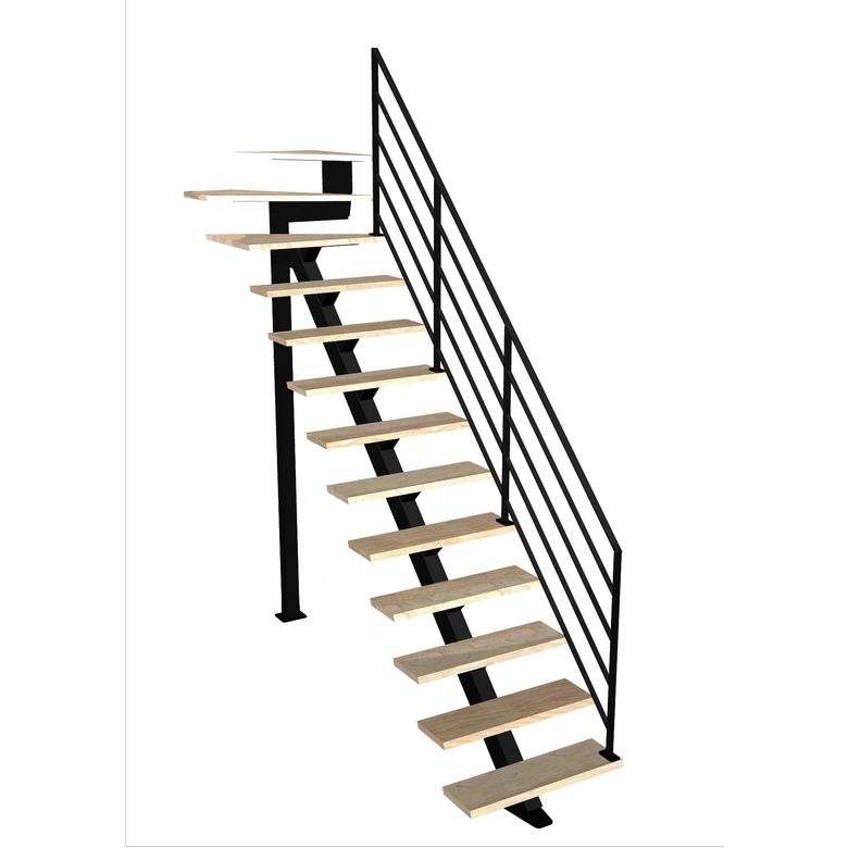 Escalier Elliot quart tournant haut rampe Fera