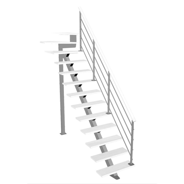 Escalier Elliot quart tournant haut rampe Eva