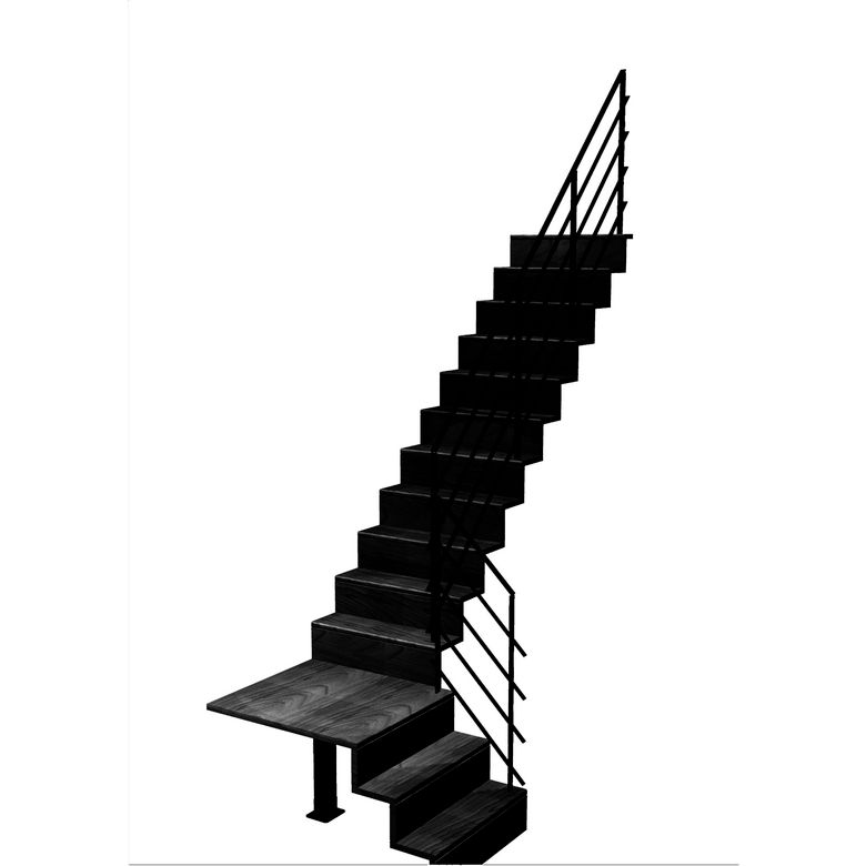 Escalier Jazz quart tournant palier rampe Fera