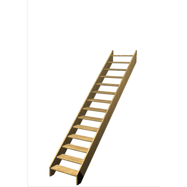 Escalier Aria Droit Chêne S/Rampe  h.274 R.290 Main Image