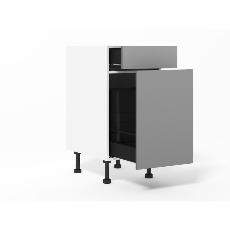 Meuble bas tri sélectif duo 1 porte, 1 tiroir