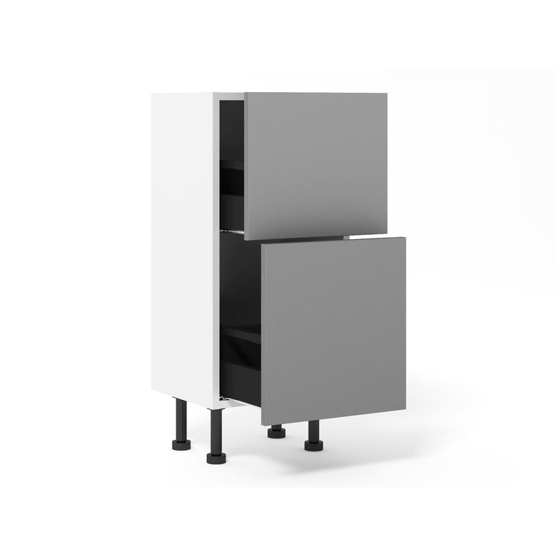 Meubles bas 2 casseroliers inégaux faible profondeur