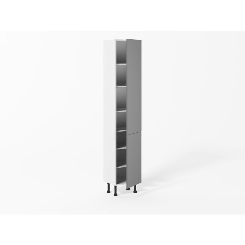 Colonne de cuisine 2 portes assemblées et 6 tablettes