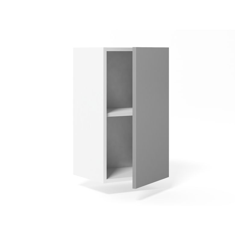 Meuble haut de rangement H.77 cm petite largeur 1 porte, 1 tablette