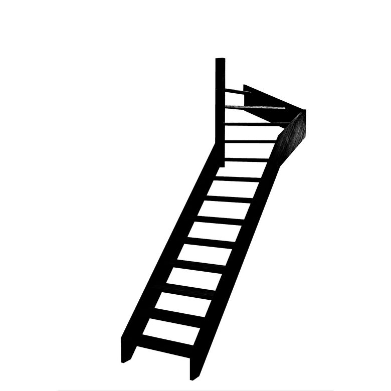 Escalier Aria quart tournant haut sans rampe