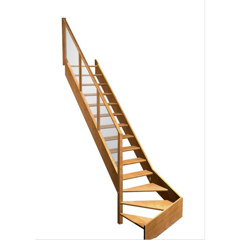 Escalier Aria quart tournant bas rampe Emerence